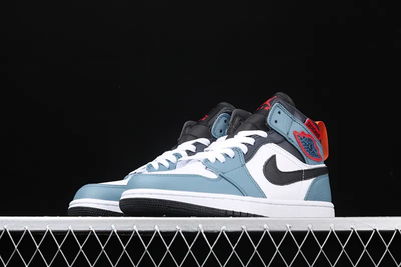 All categories Air Jordan Jordan series basketball shoes Air Jordan 1 Mid FaceTasm x Air Jordan 1 AJ1 Joe 1 cooperation mid-top light luxury gray blue CU2802-100